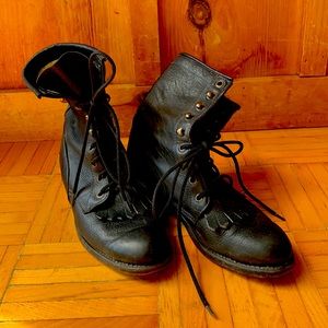 Ladies Size 5.5 black leather Ropers
